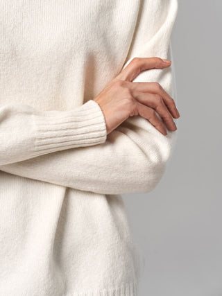 Merino Wool Sweater, Milky White