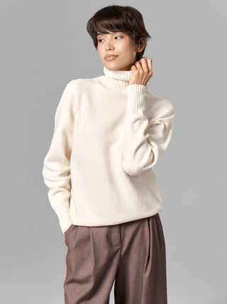 Merino Wool Sweater, Milky White